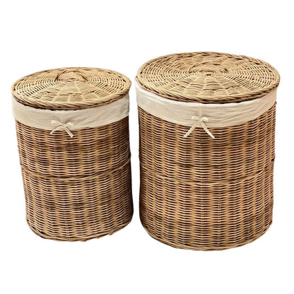 The Osier — Handwoven Rattan Basket with Cotton Lining