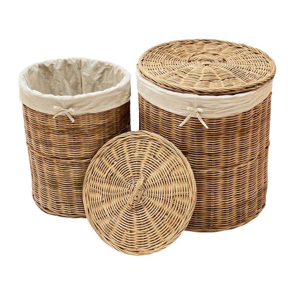 The Osier — Handwoven Rattan Basket with Cotton Lining