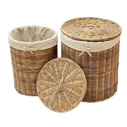 The Osier — Handwoven Rattan Basket with Cotton Lining