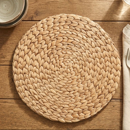 Le Tresse — Set de 4 sets de table en jacinthe d'eau (ronds)