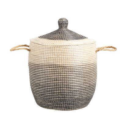 Le Mai – Panier tressé en jonc de mer avec couvercle