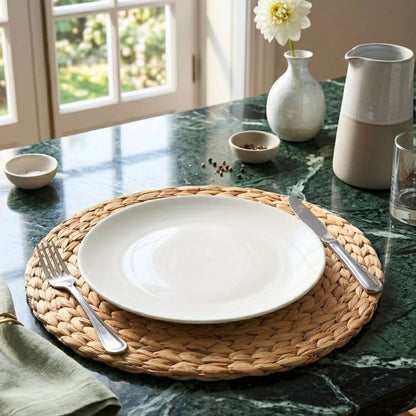 Le Tresse — Set de 4 sets de table en jacinthe d'eau (ronds)