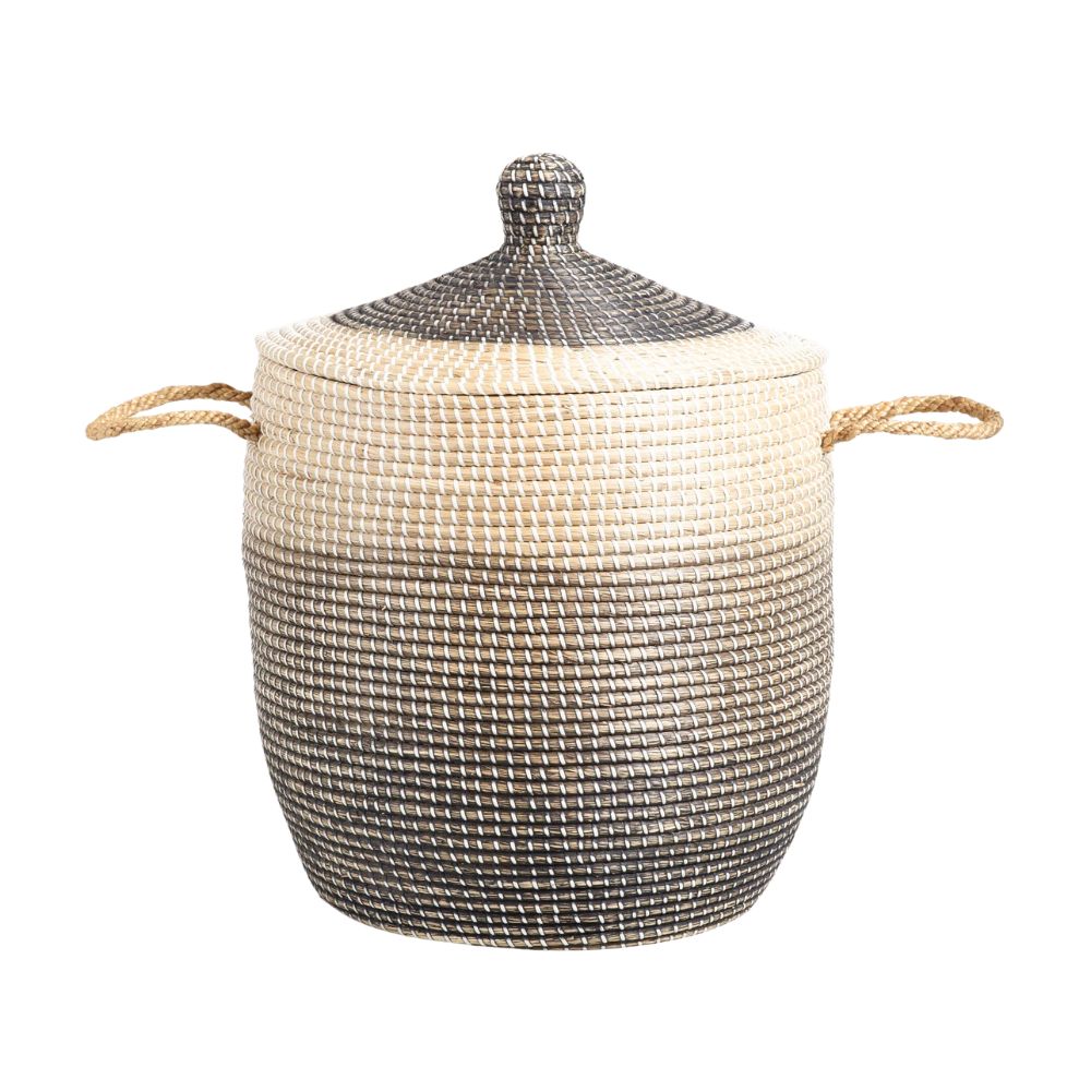 Le Mai – Panier tressé en jonc de mer avec couvercle